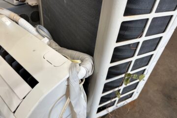 西区解体民家の取り外し済みエアコン無料回収
